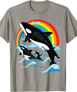 Orca Whale Jumping. Orcas Whale Watching for Men Women Kids T-Shirt
