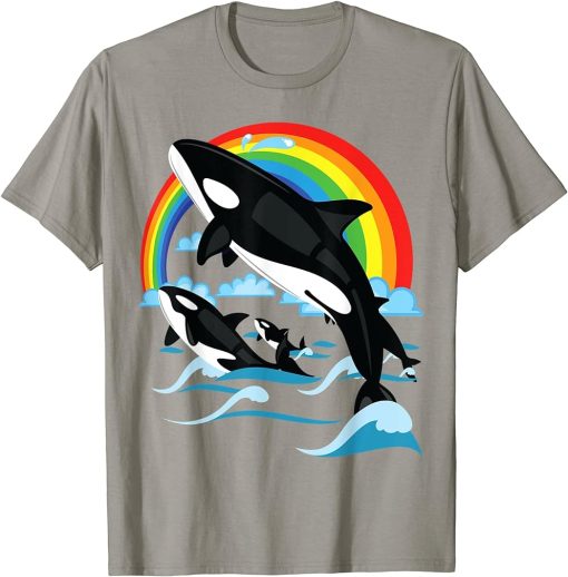 Orca Whale Jumping. Orcas Whale Watching for Men Women Kids T-Shirt