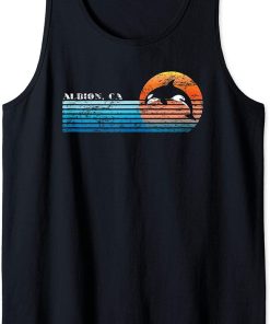 Vintage Albion, CA Retro 80s Orca Sunset Tank Top