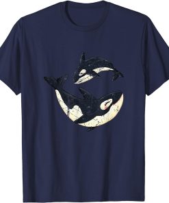 Happy Orcas Whale Sea Ocean Animal Cute Orca Lover T-Shirt