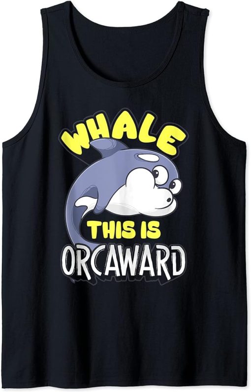 women men apparel: Funny animals design orca whale Tank Top