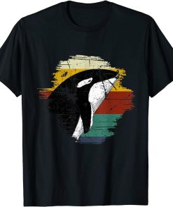 Orca whale vintage retro killer whale art design T-Shirt