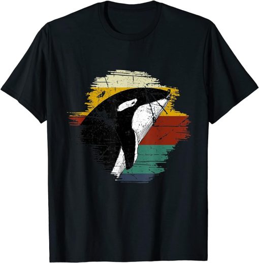 Orca whale vintage retro killer whale art design T-Shirt